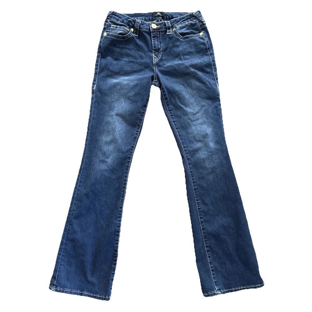 True Religion Becca Jeans Women 27 Mid Rise Bootcut Dark Wash